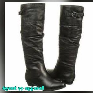 Steve Madden Craave black slouch tall leather boot